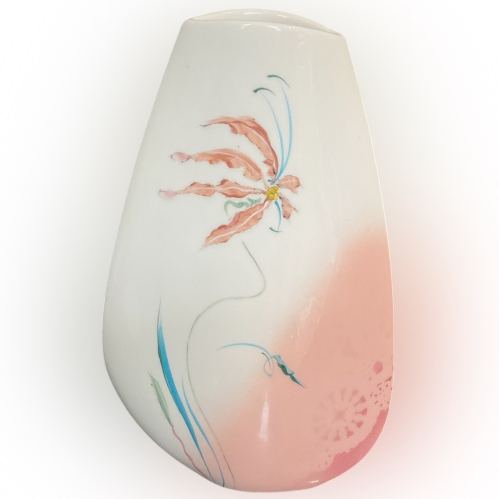 Vintage Hand Painted Limited Edition Ceramic Vase Barbara Baatz